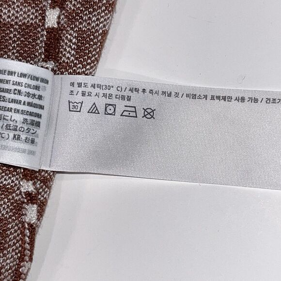 Abercrombie & Fitch Womens Brown White Knit Cropped Sleeveless Halter Top XS‎ - Picture 8 of 8